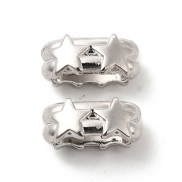 

PandaHall Alloy Slide Charms, Long-Lasting Plated, Cadmium Free & Lead Free, Rectangle with Star, Platinum, 6x14x8mm, Inner Diameter: 11x4mm...