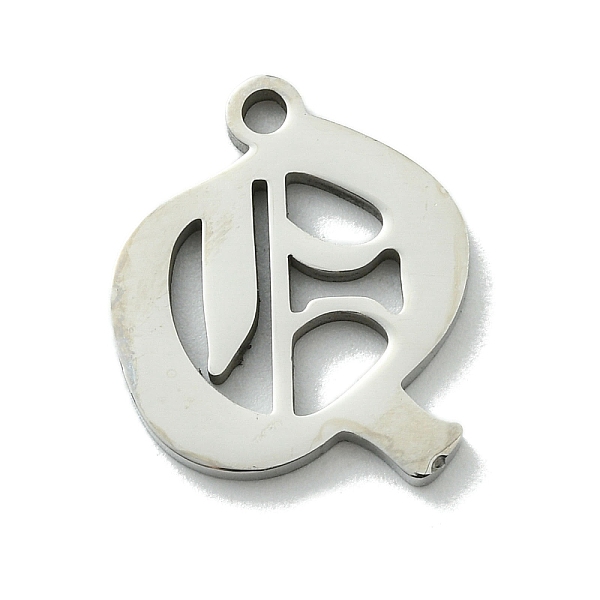 

PandaHall 201 Stainless Steel Pendants, Stainless Steel Color, Old Initial Letters Charms, Letter Q, 18x16x1.6mm, Hole: 1.8mm 201 Stainless...