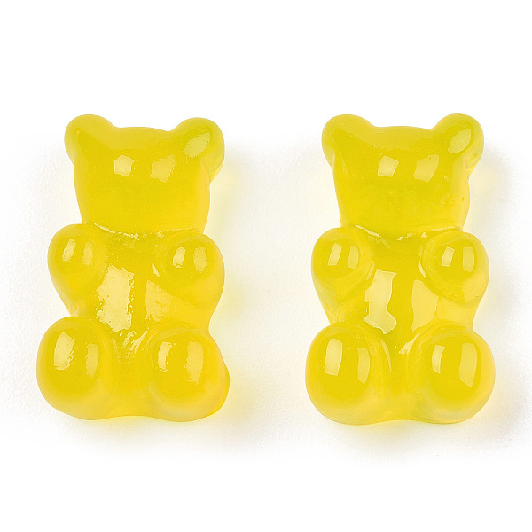 

PandaHall Resin Cabochons, Bear, Yellow, 17.5x10.5x7.5mm Resin Bear Yellow