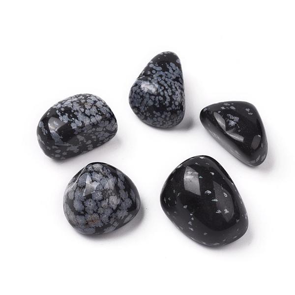 5pcs Natürliche Schneeflocken-Obsidianperlen