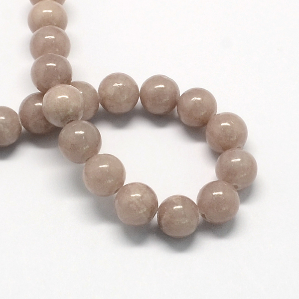 

PandaHall Natural Dyed Yellow Jade Gemstone Bead Strands, Round, Camel, 8mm, Hole: 1mm, about 50pcs/strand, 15.7 inch Yellow Jade Round..., Brown