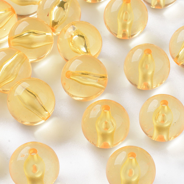

PandaHall Transparent Acrylic Beads, Round, Gold, 20x19mm, Hole: 3mm, about 111pcs/500g Acrylic Round Gold
