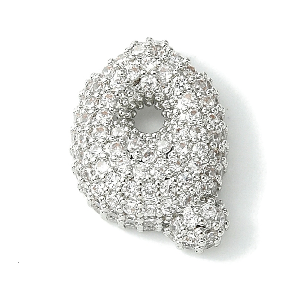 

PandaHall Rack Plating Brass Clear Cubic Zirconia Pendants, Cadmium Free & Lead Free, Long-Lasting Plated, Alphabet, Platinum, Real 18K Gold...