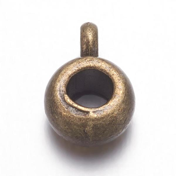 

PandaHall Tibetan Style Tube Bails, Loop Bails, Bail Beads, Cadmium Free & Lead Free, Antique Bronze, 9x6x4mm, Hole: 1.5mm, Inner Diameter...