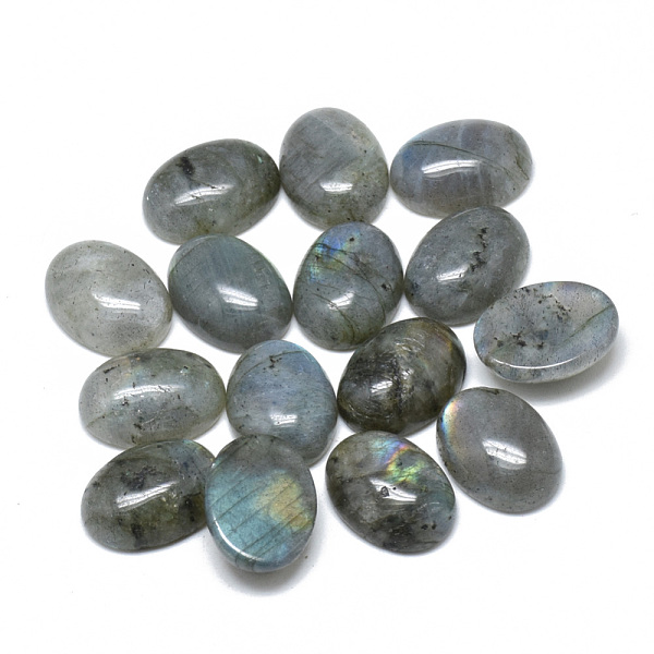 

PandaHall Natural Labradorite Cabochons, Oval, 14x10x5.5mm Labradorite Oval