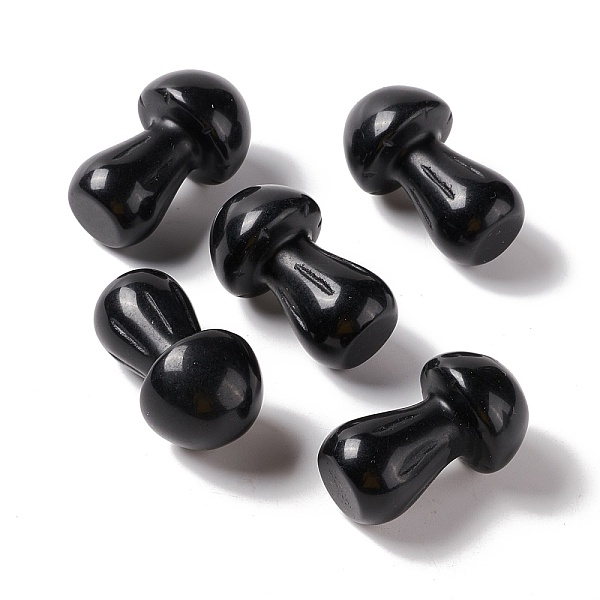 PandaHall Natural Obsidian GuaSha Stone, Gua Sha Scraping Massage Tool, for SPA Relaxing Meditation Massage, Mushroom Shaped...
