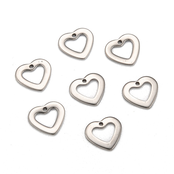 

PandaHall Handmade Gifts Ideas for Valentines Day 201 Stainless Steel Open Heart Pendants, Hollow, 11x10x1mm, Hole: 1mm 201 Stainless Steel...