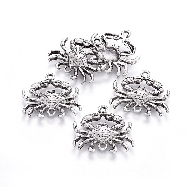 

PandaHall Tibetan Style Alloy Links connectors, Ocean Theme, Lead Free & Nickel Free & Cadmium Free, Crab, Thailand Sterling Silver Plated...