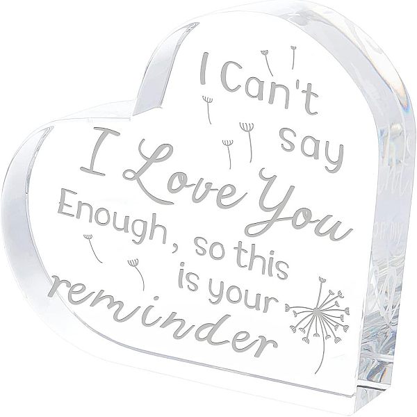 

PandaHall Transparent Glass Display Decorations, for Gifts Home Decorations and Desktop Placement, Heart, Clear, 100x100x25mm Glass Heart...