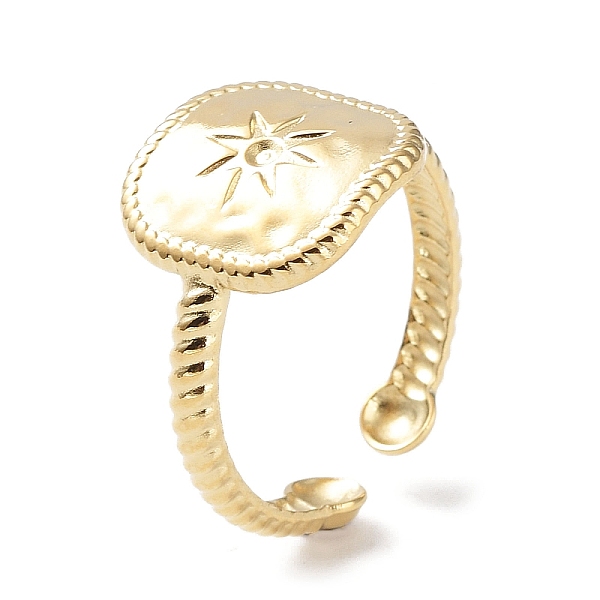 

PandaHall Square 304 Stainless Steel Cuff Ring Findings, Ring Settings for Rhinestone, Real 18K Gold Plated, Inner Diameter: 17mm, Fit for...