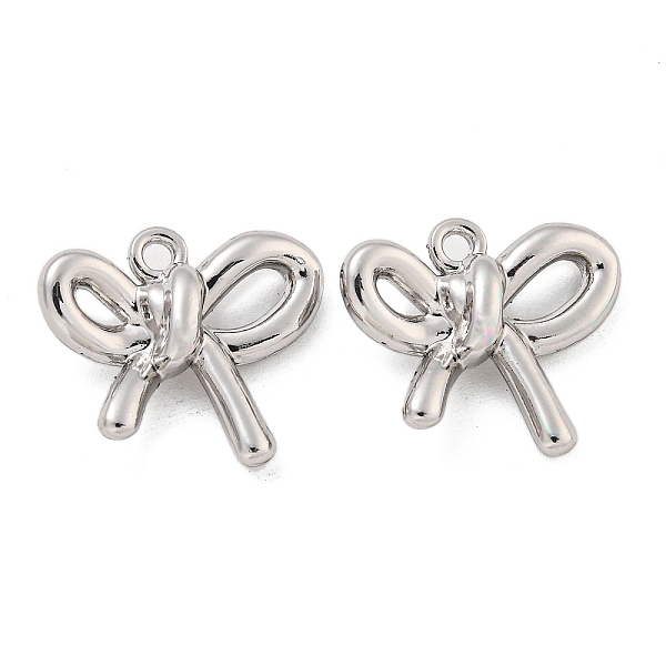 

PandaHall Rack Plating Alloy Pendants, Bowknot Charms, Platinum, 15.5x19.5x6mm, Hole: 1.8mm Alloy Bowknot