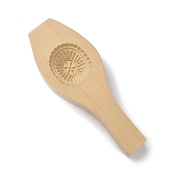 

PandaHall Beech Wooden Press Mooncake Mold, Chinese Characters Pastry Mould, Oval Cake Mold Baking, Moccasin, 185x70x28mm, Inner Diameter..., Orange