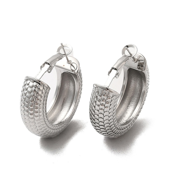 

PandaHall 304 Stainless Steel Thick Hoop Earrings, Stainless Steel, 32x30x9.5mm 304 Stainless Steel Round