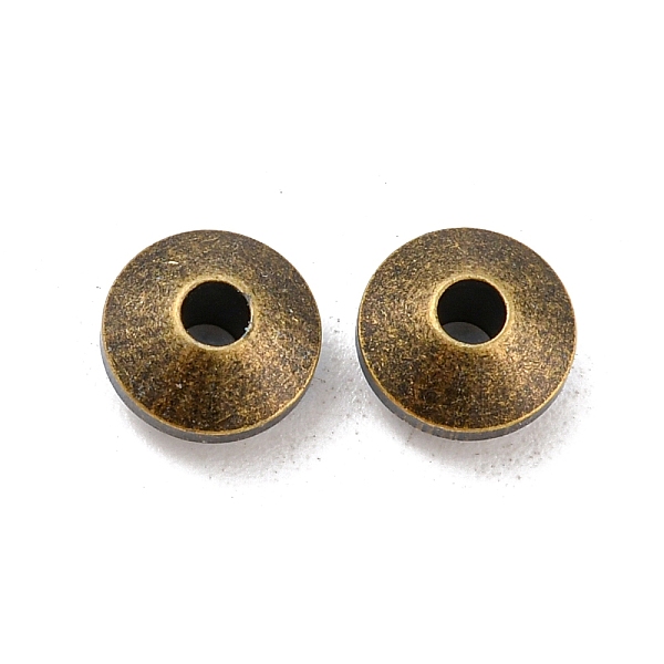 

PandaHall Brass Spacer Beads, Bicone, Nickel Free, Antique Bronze, 6.5x3.5mm, Hole: 2mm Brass Bicone