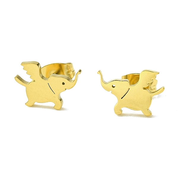 

PandaHall Cute Little Animal Theme 304 Stainless Steel Stud Earrings, Elephant, 12x8mm 304 Stainless Steel Elephant