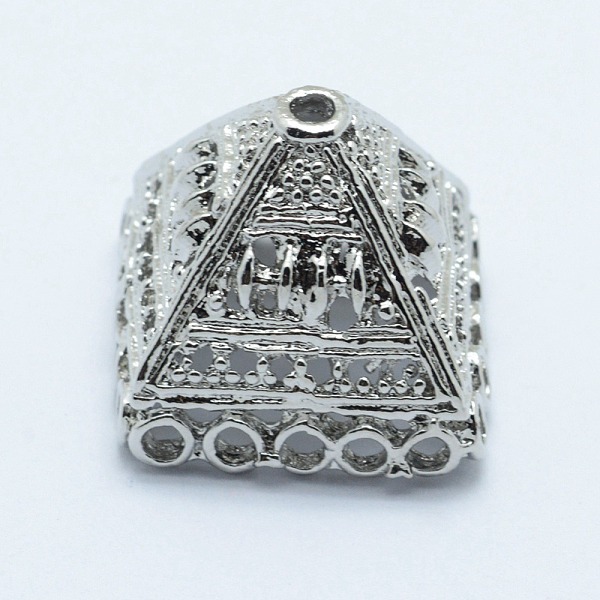 

PandaHall Alloy Bead Cone, Long-Lasting Plated, Platinum, 20.5x20.5x17mm, Hole: 2mm Alloy