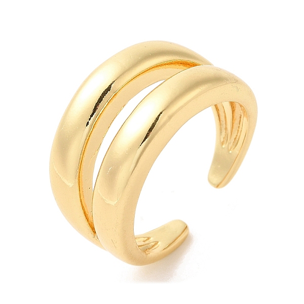 

PandaHall Brass Open Cuff Rings, Real 18K Gold Plated, Inner Diameter: 18mm Brass