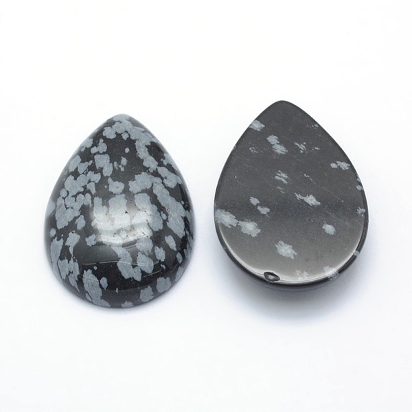 Natural Snowflake Obsidian Cabochons