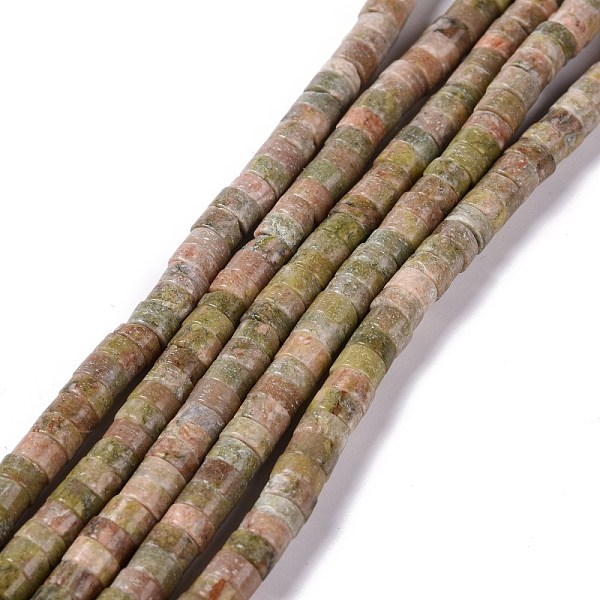 

PandaHall Natural Unakite Beads Strands, Flat Round, 6x3mm, Hole: 1mm, about 108~111pcs/strand, 15.08~15.35 inch(38.3~39cm) Unakite Flat...