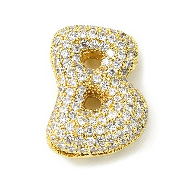 

PandaHall Rack Plating Brass Cubic Zirconia Pendants, Cadmium Free & Lead Free, Long-Lasting Plated, Alphabet, Letter B, 22x16.5x8mm, Hole..., Clear
