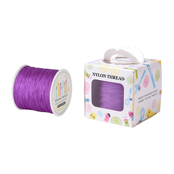 

PandaHall Nylon Thread, Indigo, 0.8mm, about 98.43yards/roll(90m/roll) Nylon Purple