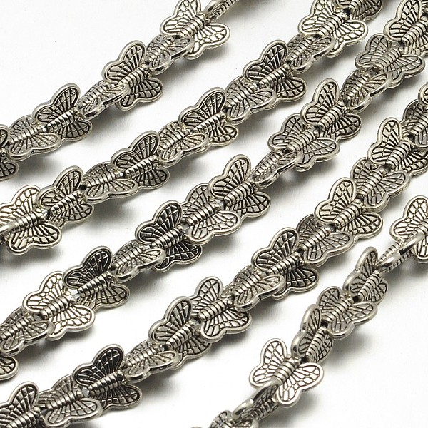 

PandaHall Tibetan Style Butterfly Alloy Bead Strands, Lead Free & Cadmium Free, Antique Silver, 9x10.5x3mm, Hole: 2mm, about 30pcs/strand, 8...