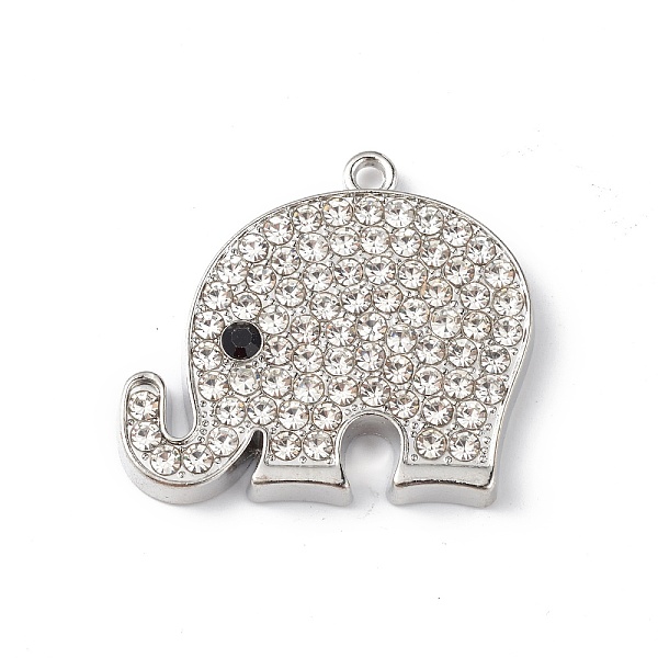 

PandaHall Alloy Rhinestone Pendants, Elephant Charm, Cadmium Free & Lead Free, Platinum, 37.5x42x5mm, Hole: 2.5mm Acrylic+Rhinestone..., Clear