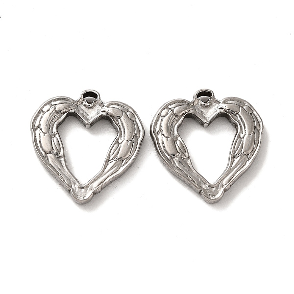

PandaHall Valentine's Day 304 Stainless Steel Pendants, Heart with Wing, Stainless Steel Color, 22x21x3mm, Hole: 1.6mm 304 Stainless Steel...
