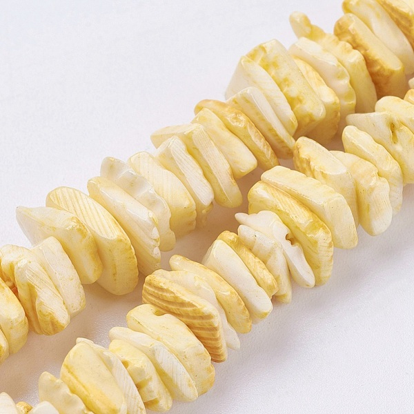 

PandaHall Natural Sea Shell Beads Strands, Dyed, Square Heishi Beads, Yellow, 1~3.5x4.5~10x4.5~10mm, Hole: 0.5mm, 16.1 inch~16.9 inch Other...