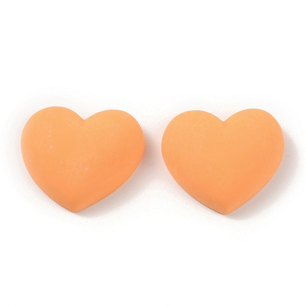 

PandaHall Resin Cabochons, Heart, Orange, 16x19x7.5mm Resin Heart Orange