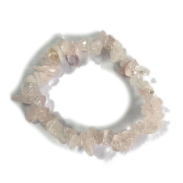 

PandaHall Natural Rose Quartz Stretch Bracelets, Chip, 17~22cm Rose Quartz Chip