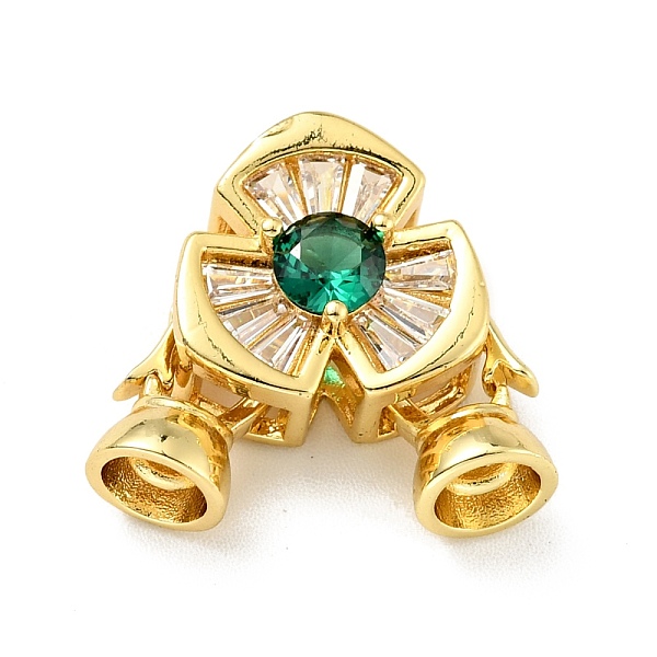 

PandaHall Rack Plating Brass Clear & Green Cubic Zirconia Fold Over Clasps, Cadmium Free & Lead Free, Long-Lasting Plated, Flower, Golden...