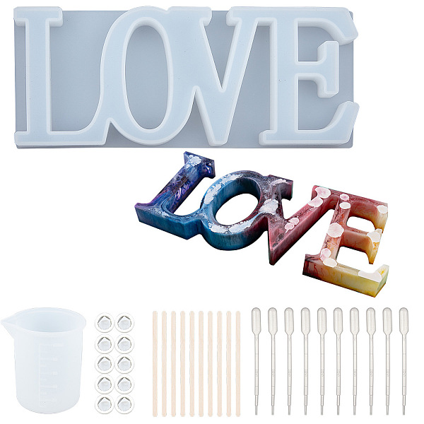 

PandaHall SUNNYCLUE DIY Decoration Kits, with Silicone Molds & Measuring Cup, Birch Wooden Craft Sticks, Latex Finger Cots and Plastic..., White