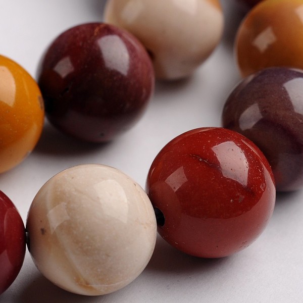 

PandaHall Round Natural Mookaite Gemstone Bead Strands, 12mm, Hole: 1mm, about 33pcs/strand, 14.9 inch Mookaite Round