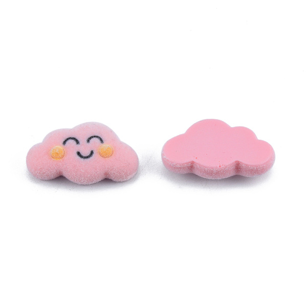 

PandaHall Opaque Resin Cabochons, Flocky Cloud, Pink, 16x26.5~27.5x6.5mm Resin Cloud Pink