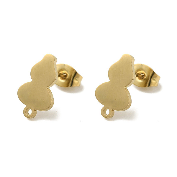 

PandaHall Ion Plating(IP) 304 Stainless Steel Stud Earring Findings, Gourd, Golden, 13x7.5mm, Hole: 1.2mm, Pin: 11x0.7mm 304 Stainless Steel...