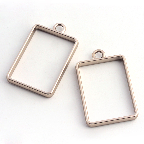 

PandaHall Matte Style Rack Plating Alloy Rectangle Open Back Bezel Pendants, For DIY UV Resin, Epoxy Resin, Pressed Flower Jewelry, Cadmium...