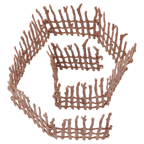

PandaHall Fingerinspire PP Plastic Fences Model Sets, for Building Animals Sand Table Diorama Supplies, Sienna, 99x70x5.5mm, 10pcs/set..., Brown