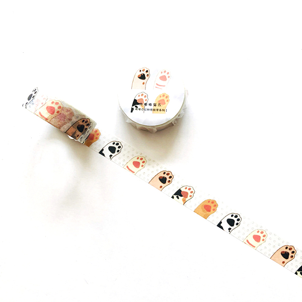 

PandaHall Decorative Adhesive Paper Tape, for Card-Making, Scrapbooking, Diary, Planner, Envelope & Notebooks, Cat Pattern, 15mm, about 5.47...