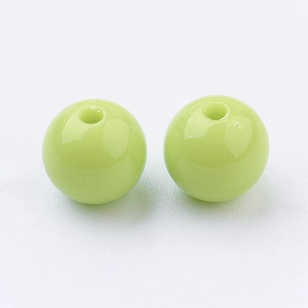 

PandaHall Opaque Acrylic Beads, Round, Green, Size: about 8mm in diameter, hole: 1.5mm(Range: 1.3~1.8mm), about 1700pcs/500g Acrylic Round...