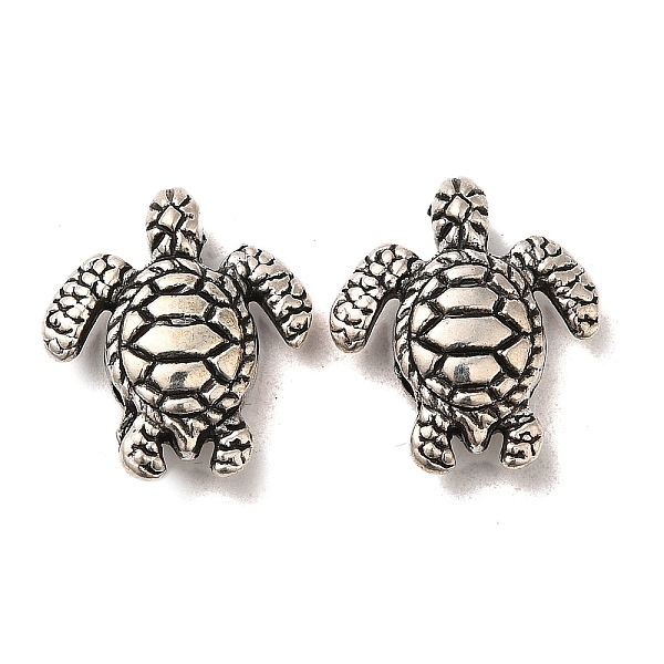 

PandaHall Tibetan Style Alloy Beads, Turtle, Antique Silver, 18x16x5mm, Hole: 1.8mm, 375pcs/1000g Alloy Turtle