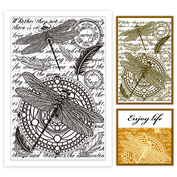 

PandaHall Custom PVC Plastic Clear Stamps, for DIY Scrapbooking, Photo Album Decorative, Cards Making, Dragonfly, 160x110mm Plastic...