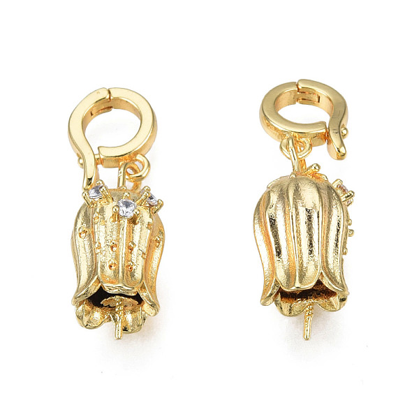 

PandaHall Brass Micro Pave Cubic Zirconia Peg Bails, Real 18K Gold Plated, Nickel Free, Flower, Clear, 28.5mm, Hole: 5mm Brass+Cubic...