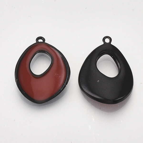 

PandaHall Alloy Enamel Pendants, Oval, FireBrick, 21.5x16x3.5mm, Hole: 1mm Alloy+Enamel Oval Red