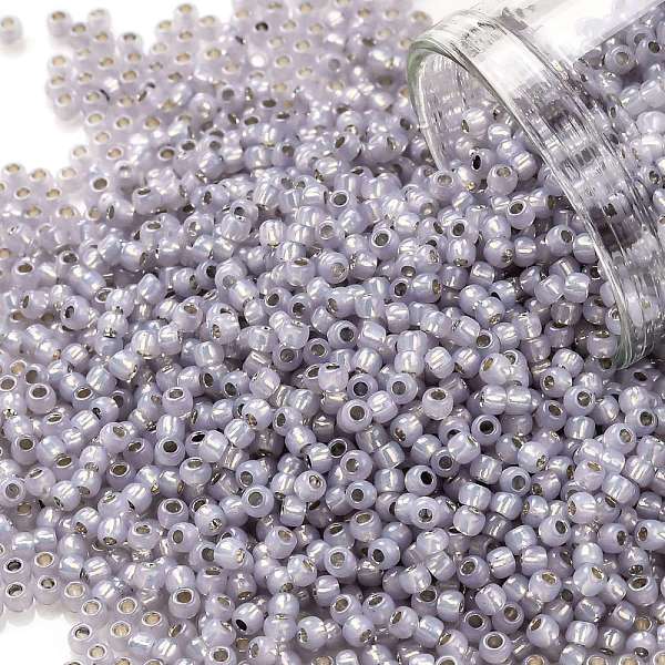 

PandaHall TOHO Round Seed Beads, Japanese Seed Beads, (2122) Silver Lined Light Amethyst Opal, 11/0, 2.2mm, Hole: 0.8mm, about..., Purple