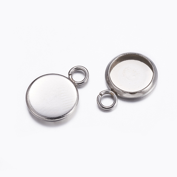 

PandaHall 304 Stainless Steel Pendant Cabochon Settings, Plain Edge Bezel Cups, Flat Round, Stainless Steel Color, Tray: 8mm, 14x10x2mm...