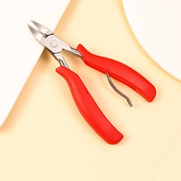 

PandaHall Stainless Steel Curved Nail Clippers, with ABS Plastic Hand, Ingrown Toe Nail Clippers, Toenail Pedicure Tool, Red, 13.5x6.5x1.4cm...
