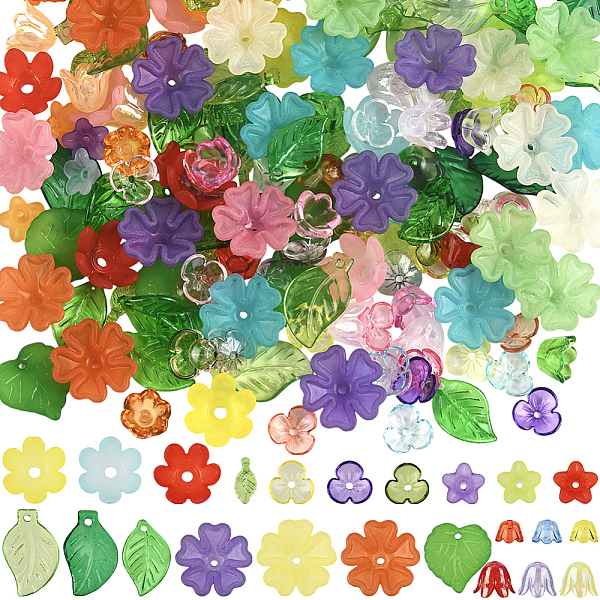 500 kit de fabrication de bijoux en forme de feuille et de fleur