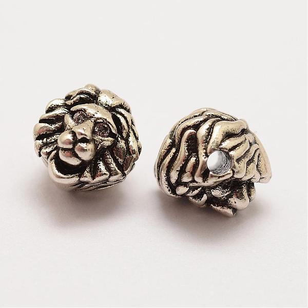 

PandaHall Brass Beads, with Cubic Zirconia, Lion Head, Cadmium Free & Nickel Free & Lead Free, 925 Thailand Sterling Silver Plated, Antique...