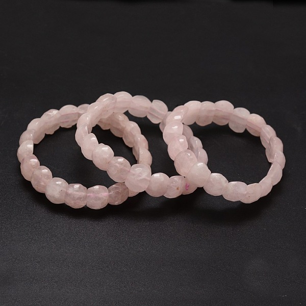 

PandaHall Faceted Natural Rose Quartz Beads Stretch Bracelets, 56mm Rose Quartz